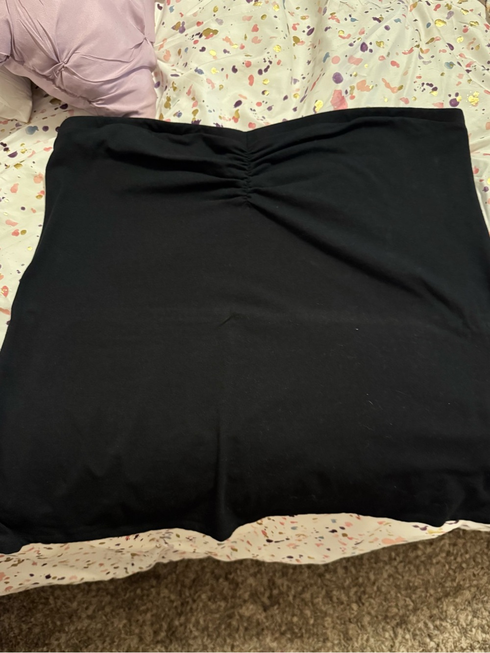 torrid Black Ruched Strapless Bandeau Top
